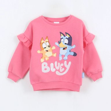 POLERON CERRADO NIÑA VUELOS ROSADO BINGO & BLUEY - 1