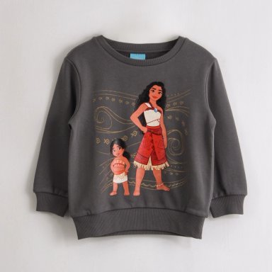 POLERON CERRADO NIÑA MOANA GRIS DISNEY - 1