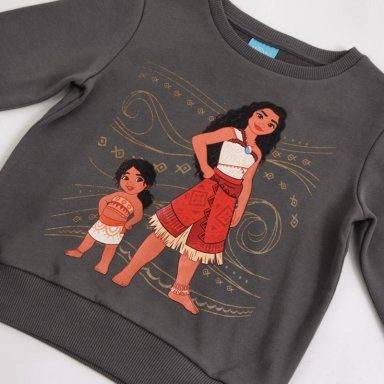 POLERON CERRADO NIÑA MOANA GRIS DISNEY - 3