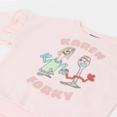 POLERON CERRADO NIÑA VUELOS FORKY TOY STORY ROSADO DISNEY - 3