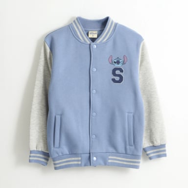 CHAQUETA NIÑA BOMBER COLLEGE LILO & STITCH CELESTE DISNEY - 1