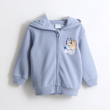 POLERON CIERRE NIÑO HOODIE AZUL BINGO & BLUEY - 1