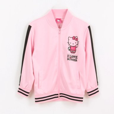 POLERON DEPORTIVO CIERRE NIÑA FUTBOL ROSADO HELLO KITTY - 1