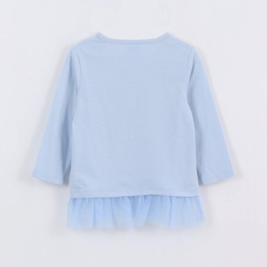 POLERA MANGA LARGA NIÑA ELSA & ANNA FROZEN CELESTE DISNEY - 2