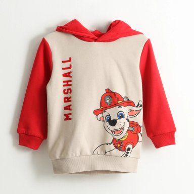 POLERON CERRADO NIÑO HOODIE MARSHALL BEIGE PAW PATROL - 1