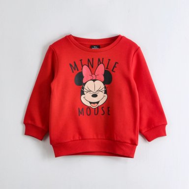 POLERON CERRADO NIÑA MINNIE SMILE ROJO DISNEY - 1