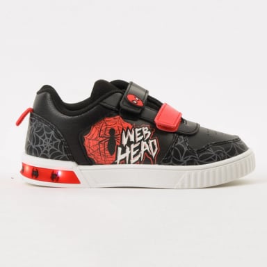ZAPATILLA LUCES NIÑO VELCRO SPIDERMAN NEGRO MARVEL - 1