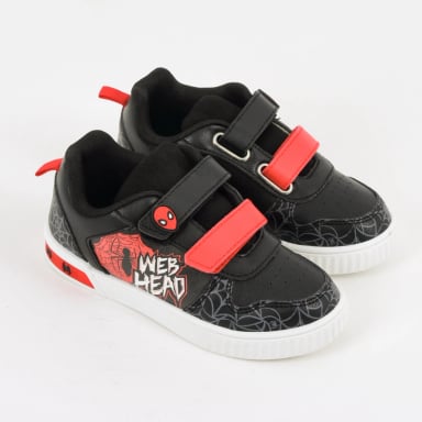ZAPATILLA LUCES NIÑO VELCRO SPIDERMAN NEGRO MARVEL - 2