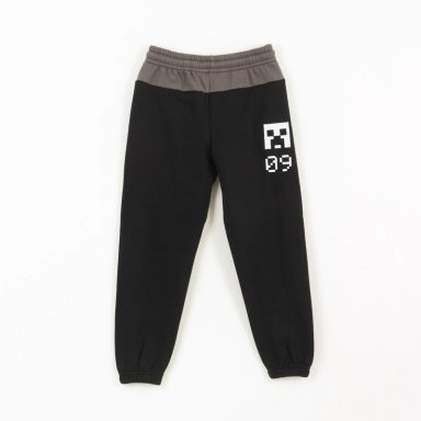 PANTALON DE BUZO NIÑO BANDA LATERAL NEGRO MINECRAFT - 2