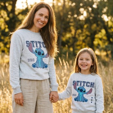 POLERON CERRADO MUJER LILO & STITCH GRIS DISNEY - 1