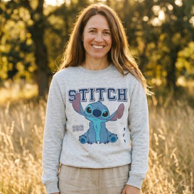 POLERON CERRADO MUJER LILO & STITCH GRIS DISNEY - 2