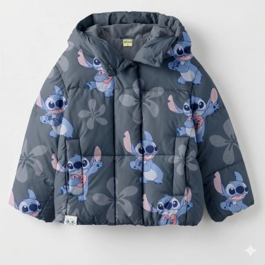PARKA NIÑA FULL PRINT LILO & STITCH GRIS DISNEY - 2
