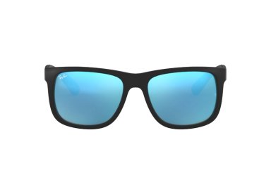 LENTES SOL RAY-BAN JUSTIN NEGRO ESPEJADOS - 1
