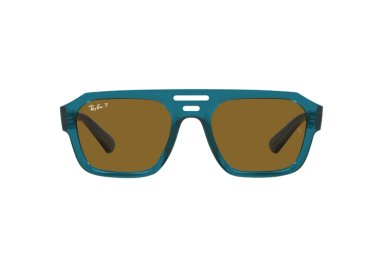 LENTES DE SOL CORRIGAN TRANSPARENT LIGHT BLUE POLARIZADOS BIO-BASED SUSTENTABLE RAY-BAN - 1