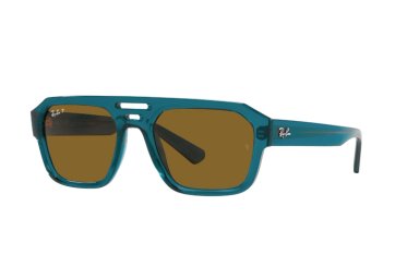 LENTES DE SOL CORRIGAN TRANSPARENT LIGHT BLUE POLARIZADOS BIO-BASED SUSTENTABLE RAY-BAN - 2