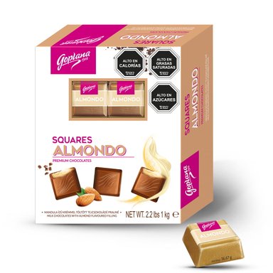 CHOCOLATES GOPLANA CAJA 1 KG BOMBON SABOR ALMENDRA - 1