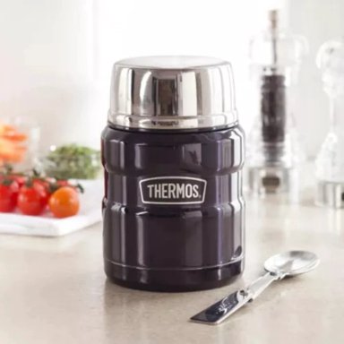 TERMO DE COMIDA THERMOS KING 470ML ACERO INOXIDABLE NEGRO - 5