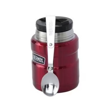 TERMO DE THERMOS COMIDA KING 470ML ACERO INOXIDABLE ROJO - 3