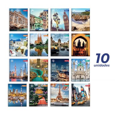 PACK X 10 CUADERNOS UNIVERSITARIOS TORRE CLÁSICO CIUDAD - 2