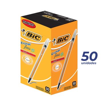 LÁPIZ PASTA BIC NEGRO PUNTA FINA CAJA 50 UNIDADES - 3