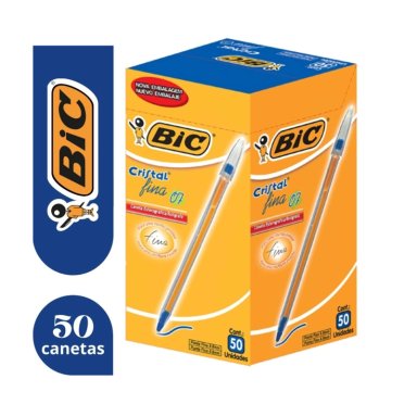 LÁPIZ PASTA BIC AZUL PUNTA FINA CAJA 50 UNIDADES - 2