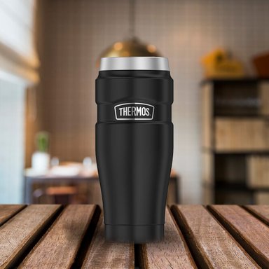TERMO MUG THERMOS KING 470ML ACERO INOXIDABLE NEGRO - 5