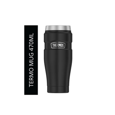 TERMO MUG THERMOS KING 470ML ACERO INOXIDABLE NEGRO - 6