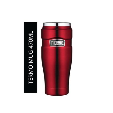 TERMO MUG THERMOS KING 470ML ACERO INOXIDABLE ROJO - 2