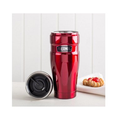 TERMO MUG THERMOS KING 470ML ACERO INOXIDABLE ROJO - 5