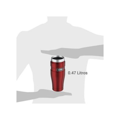 TERMO MUG THERMOS KING 470ML ACERO INOXIDABLE ROJO - 7