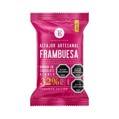 ALFAJOR ARTESANAL FRAMBUESA CHOC BLANCO ENTRELAGOS 24X40 GR. - 1
