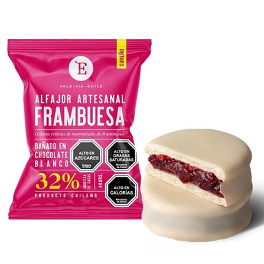ALFAJOR ARTESANAL FRAMBUESA CHOC BLANCO ENTRELAGOS 24X40 GR. - 2
