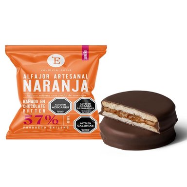 ALFAJOR NARANJA ENTRELAGOS 24 UN 40 GR ARTESANAL BITTER - 2