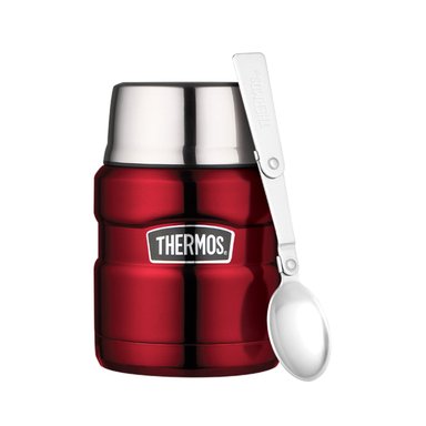 TERMO DE THERMOS COMIDA KING 470ML ACERO INOXIDABLE ROJO - 1