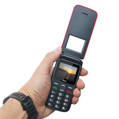 CELULAR SENIOR TECNOLAB SHELL SOS 4G 1.77 PULGADAS ROJO - 2