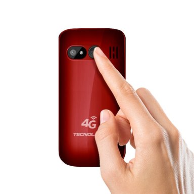 CELULAR SENIOR TECNOLAB SHELL SOS 4G 1.77 PULGADAS ROJO - 3