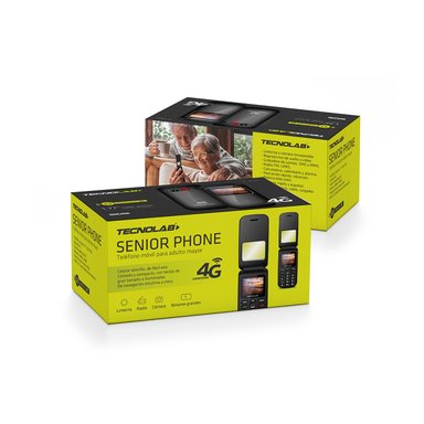 CELULAR SENIOR TECNOLAB SHELL SOS 4G 1.77 PULGADAS NEGRO - 7