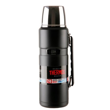 TERMO LIQUIDO KING ACERO INOXIDABLE THERMOS 1,2 LITROS NEGRO - 1