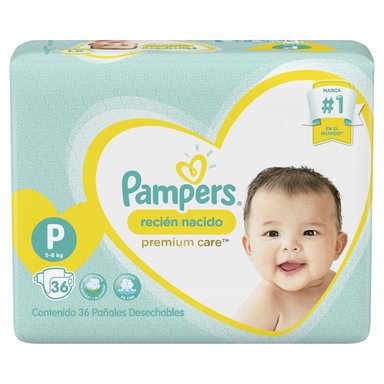 PAÑALES PAMPERS PREMIUM CARE PEQUEÑO P X36 UND - 1