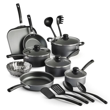 BATERIA DE COCINA JUEGO DE OLLAS TRAMONTINA 18 PIEZAS GRIS - 2