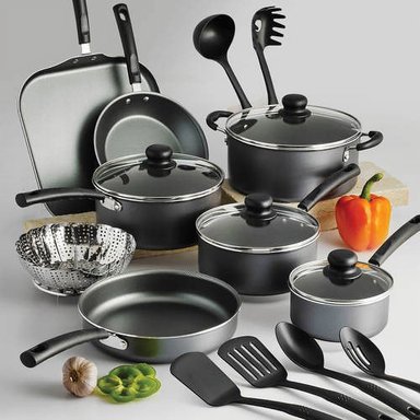 BATERIA DE COCINA JUEGO DE OLLAS TRAMONTINA 18 PIEZAS GRIS - 7