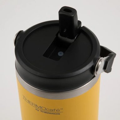 THERMOCAFE FLIPLID TRAVEL MUG 880ML ACERO INOX AMARILLO - 2