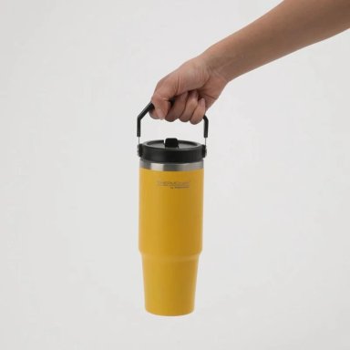 THERMOCAFE FLIPLID TRAVEL MUG 880ML ACERO INOX AMARILLO - 3