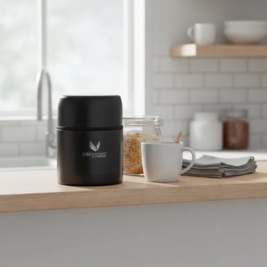 TERMO THERMOS COMIDA THERMOCAFE  500 ML NEGRO - 4