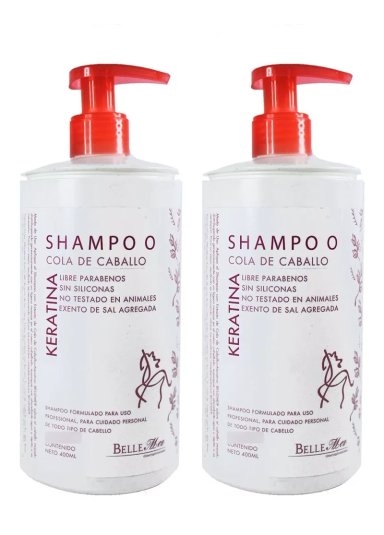 2 SHAMPOO BELLEMER COLA CABALLO CRECIMIENTO DEL CABELLO 400G CU - 1