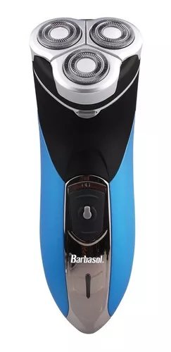 AFEITADORA BARBASOL GIRATORIA RECARGABLE HÚMEDO SECO TRIMMER COLOR AZUL - 2