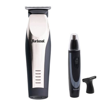 TRIMMER INALÁMBRICO BARBASOL TBLADE CABEZAL GIRATORIO Y DESVELLADORA NARIZ OIDOS 1 VELOCIDAD - 1