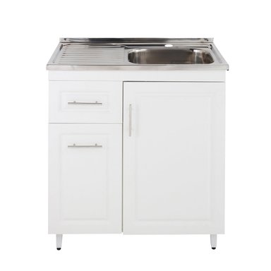 KIT MUEBLE LAVAPLATOS I DOMSA 80CM BLANCO PVCPI80 - 1