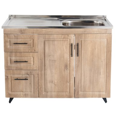 KIT MUEBLE LAVAPLATOS I DOMSA 100CM WOOD PVC100WI - 1