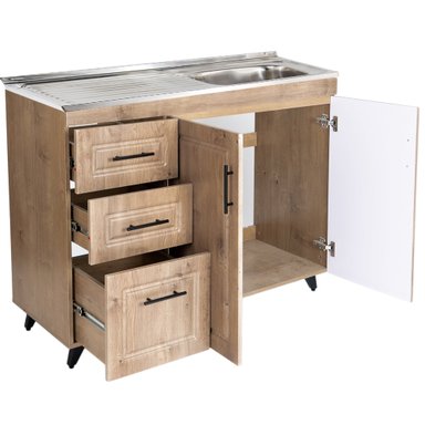 KIT MUEBLE LAVAPLATOS I DOMSA 100CM WOOD PVC100WI - 3